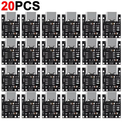 1-20PCS Universal USB Type C Charging Board 3.7V Lithium Battery Charger Board Over Module with Protection Circuit Connectors