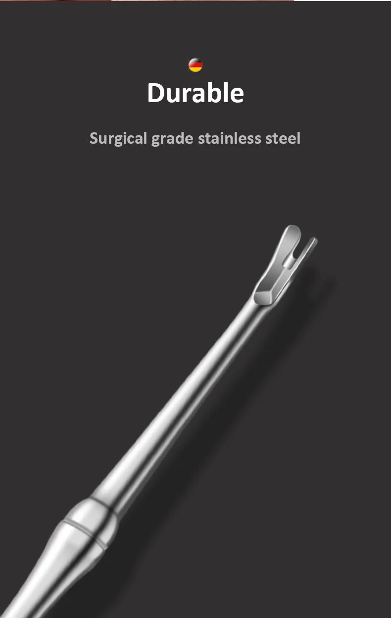 High Quality Cuticle Remover Dead Skin Pusher Surgical Grade Stainless Steel Nail Art Manicure Tool Scraper Nail Cleaner Trimmer