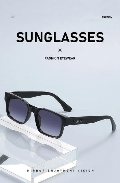 Light Luxury Square Sunglasses Minimalist Design Elegant Unisex Uv400 Protection Sun Glasses 9017