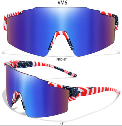 LOISRUBY Band New Style Cycling Sunglasses Sports Bike Glasses Men Women Mtb Bicycle Eyewear Large Windproof Eyewear UV400
