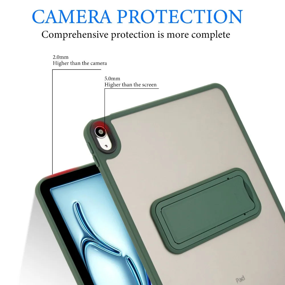 For iPad 5th 6th 9.7" 7th 8th 9th 10.2" Air 4 Air 5 Air 11 A16 2025 Pro11 10th iPad mini 4 5 6 7 Hard PC+TPU Stand Cover Case