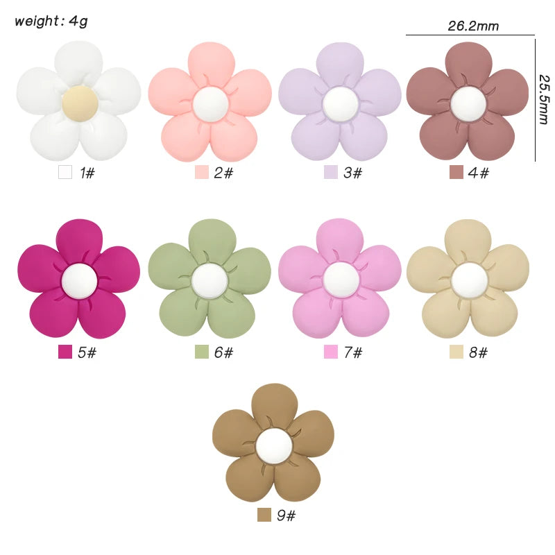 1/3/10pcs Silicone Flower Pacifier Clips Food Grade Teethers For Baby DIY Baby Soother Nursing Pacifier Chain Accessories