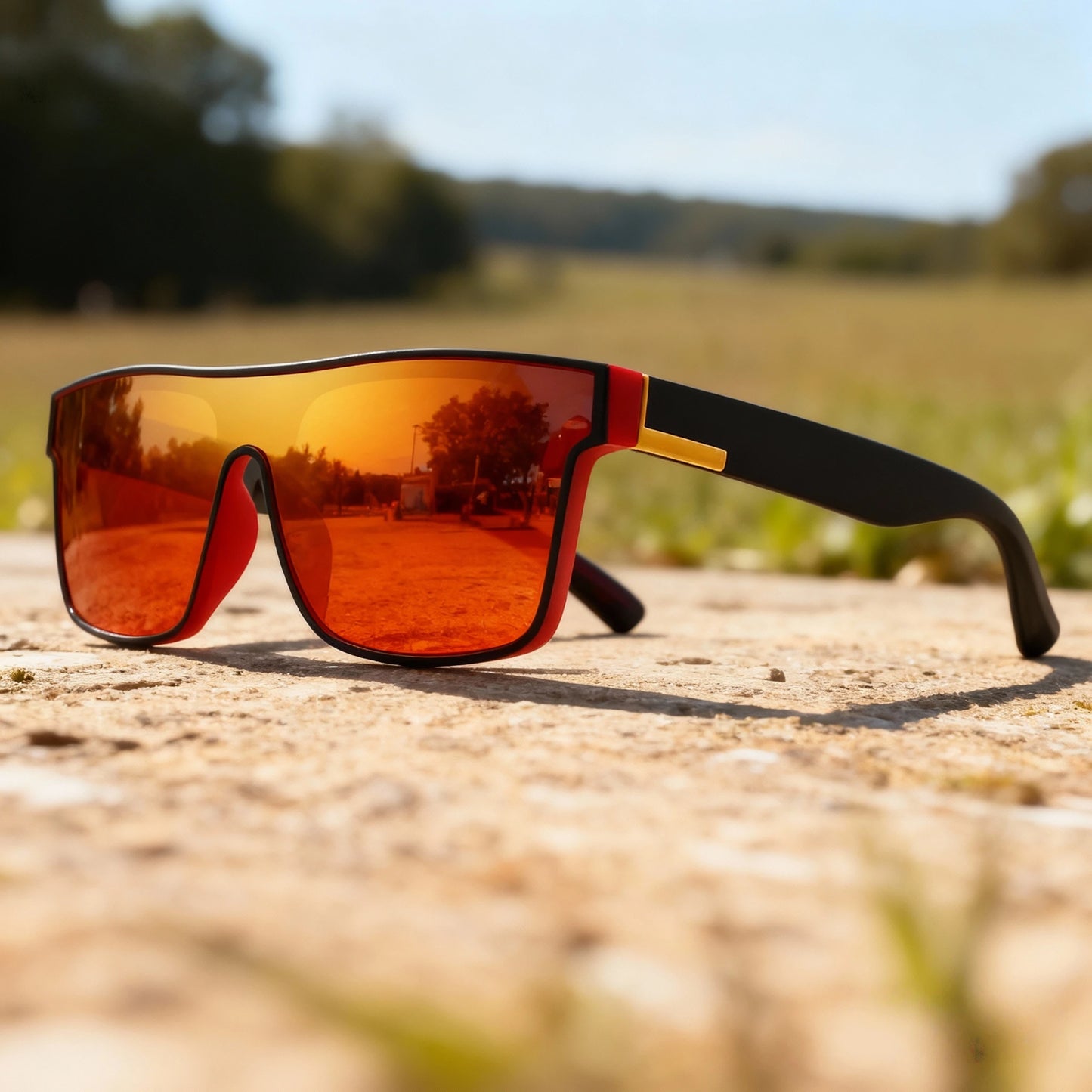 2PCS Classic Colorful Sports Sunglasses - One-Piece Lens, UV400 Unisex for Outdoor, Travel & Daily