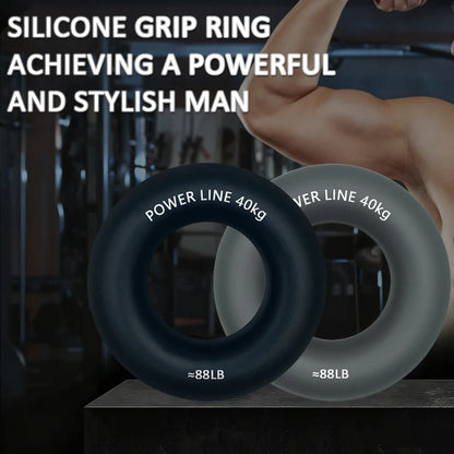 Silicone Hand Trainer Finger Gripper Ring Hand Power Gripper Ring Stress Relief Gym Home Workout Exercise Fitness Equipment