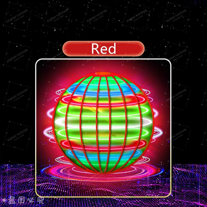 LED Colorful Flying Ball Automatic Boomerang Hover Orb, Gyroscopic Anti-Gravity Black Tech Magic Flying Toys for Children Gifts