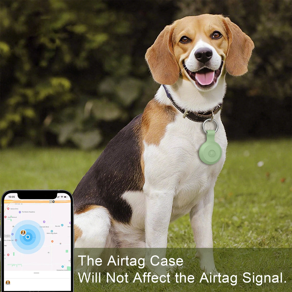 Silicone Case For Apple Airtag Cover 360° Waterproof Dog Cat Collar GPS Finder Protective Cases For Apple Air Tag Shell Keychain