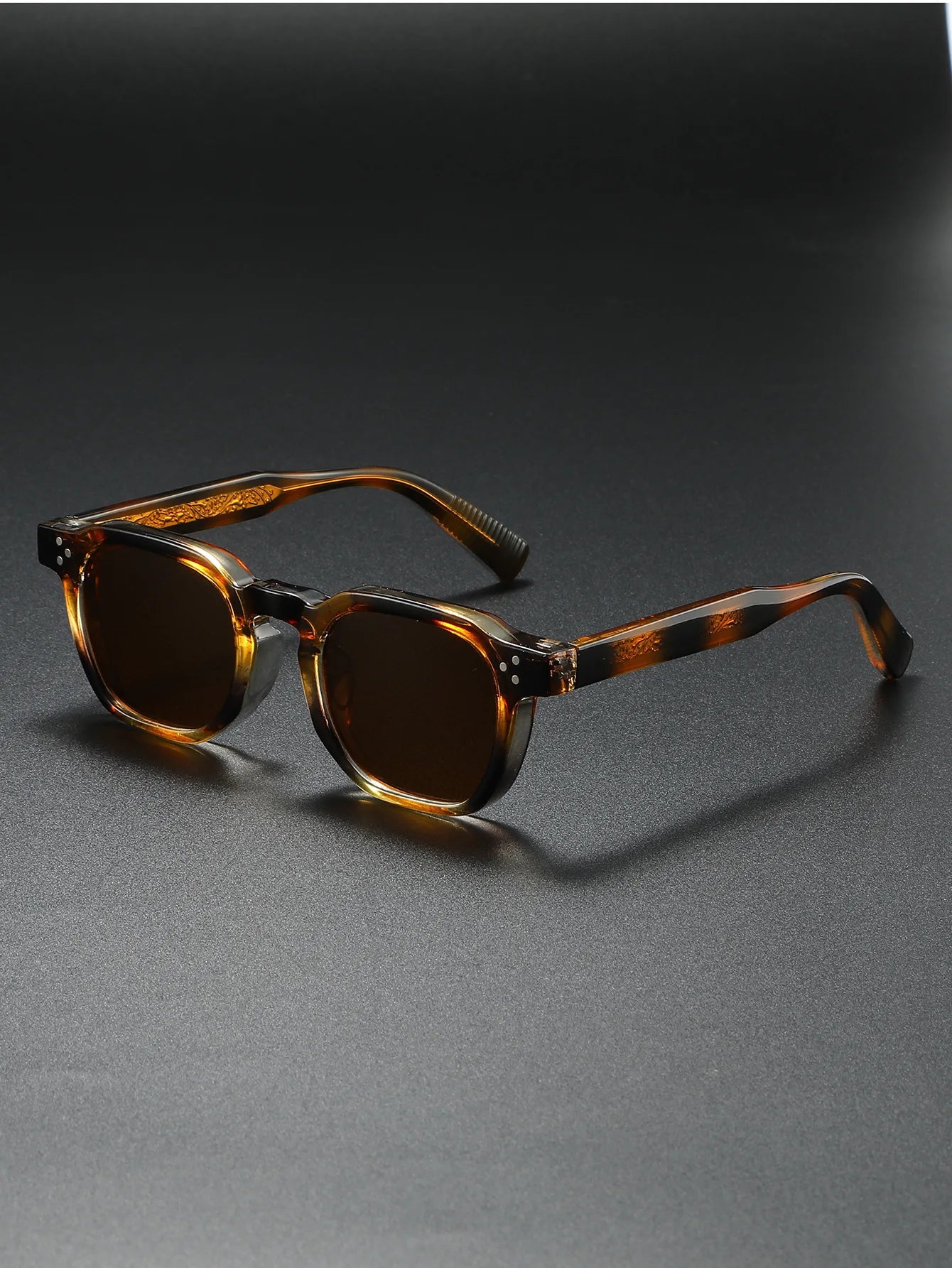 New Polarized Sunglasses Unisex Metal Core CP Square Sun Glasses Rivets Women Shades Driving Glasses