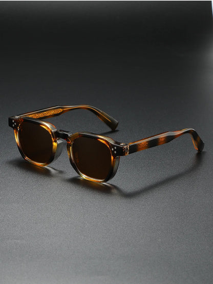 New Polarized Sunglasses Unisex Metal Core CP Square Sun Glasses Rivets Women Shades Driving Glasses