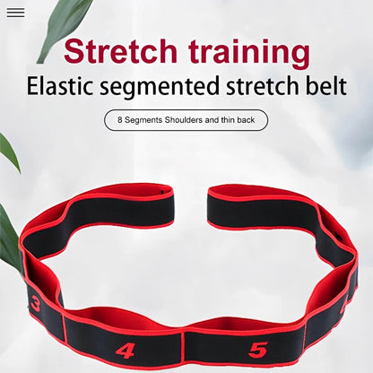8/10 Sections Dance Resistance Band Yoga Stretching Pilates Fitness Digital Elasticity Elastic Stretch Training Tension Belt
