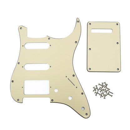 PHRILAM SSH 11 hole ST electric guitar guard, 3-Layer  St  Pickguard with Aluminum Foil Shield Fits American/Mexican ST