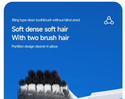 3D Manual Toothbrush 6pcs Three sided U-shaped Soft Toothbrush for Comprehensive Oral Cleaning for Adults, Men and Women, Coup