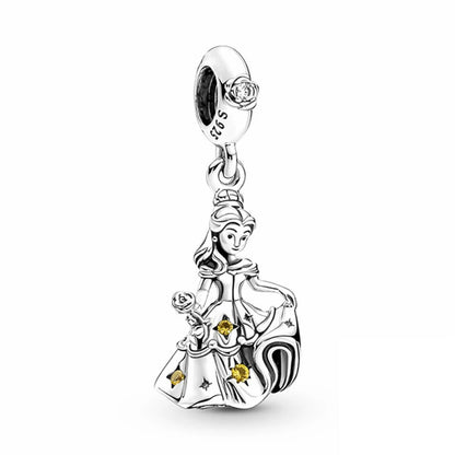 Hot Sell MINISO Disney 925 Sterling Silver Animals Mobilization Charms Beads Hot Original Bracelet DIY Jewelry Women Pendant