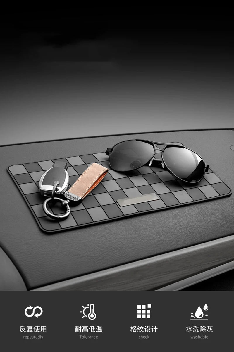 28*15cm Car Dashboard Anti-slip Mat PVC Mobile Phone Navigator Car Mat Car Interior Fixed Key Mobile Phone Anti-Slip Mat
