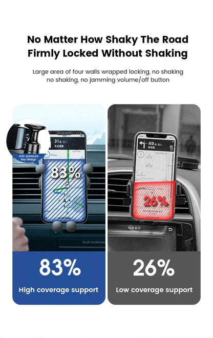 Universal Gravity Car Phone Holder Air Vent Mount Mobile Support for iPhone 13/12 Xiaomi - Automotive GPS Stand