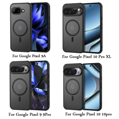 Matte Translucent Magnetic Case For Google Pixel 10 9 10pro 9pro 10pro XL 9A For Magsafe Wireless Charge Shockproof Cover