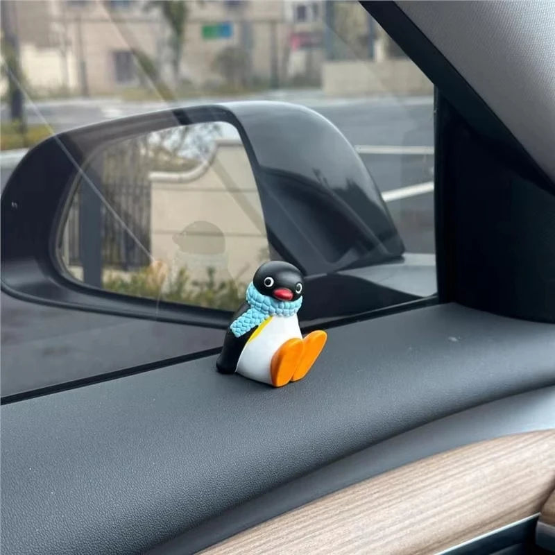 New 1 Piece Window Edge Car Interior Decoration Center Console Accessories 6CM Kawaii Penguin Doll Desktop Ornament