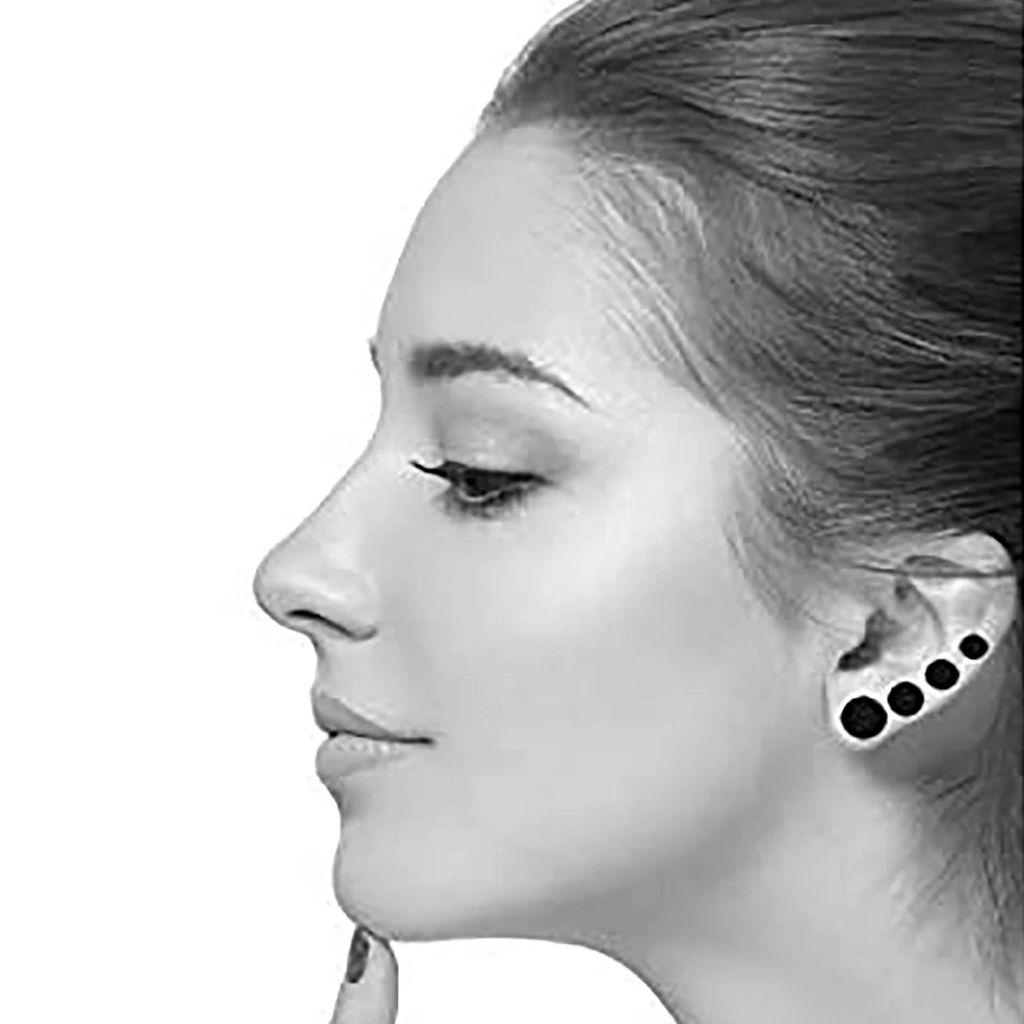 1 Pair 6-12mm Black Stainless Steel Hypoallergenic Magnetic Fake Gauges Earring Studs for Men Women Non Pierced Earrings