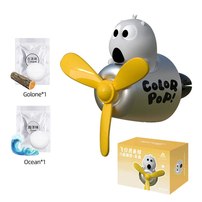 Cool Bear Pilot Car Air Freshener Rotating Propeller Air Outlet Perfume Fragrance Flavoring 자동차 공기 청정기 Accessories 방향제 차량용