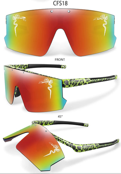Fashion Shades Windproof Sports Flip On Eyewear UV400 MTB Goggles for Outdoor Cycling Running Unisex Party Sunglasses