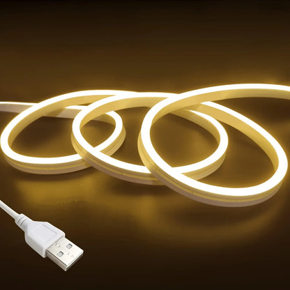 LED Strip Neon Light USB DC 5V Dimmable Touch Sensor Switch Flexible Silicone Neon Sign Tape Waterproof For Outdoor Room Decor