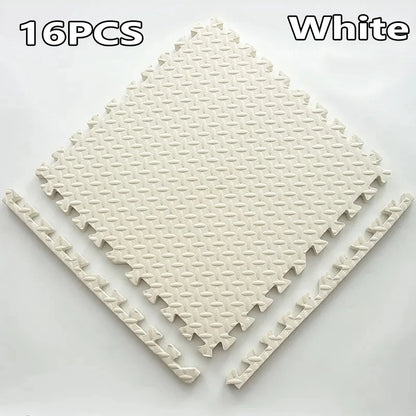 1-16PCS 30*30cm  Sports Gym Protection EVA Leaf Grain Floor Mats Yoga Fitness Non-Slip Splicing Rugs Thicken Shock Room Workout