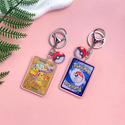 1/43Pcs Pokémon Pikachu Bulbasaur Gold Saint Acrylic Keychain Backpack Pendant Bag Charms Accessories Decoration Holiday Gifts