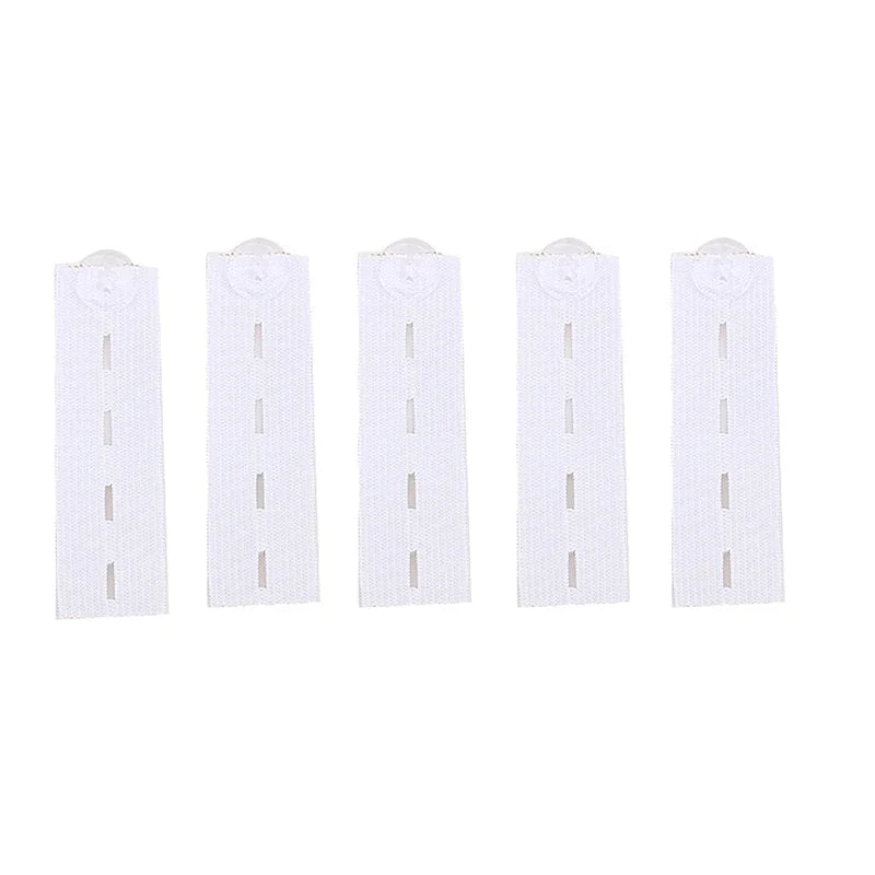 5pcs Pant Extender Belt Unisex Waist Band Tight Trousers Jeans Skirts Maternity Button Hooks Garment DIY Sewing Supplies