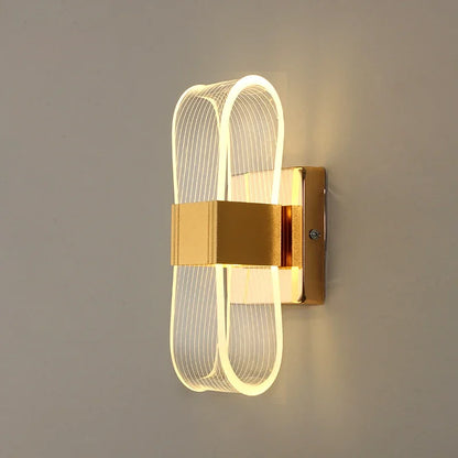 Nordic luxury wall lamp LED bedside lamp Aluminum wall light Modern Living room background wall decorative light