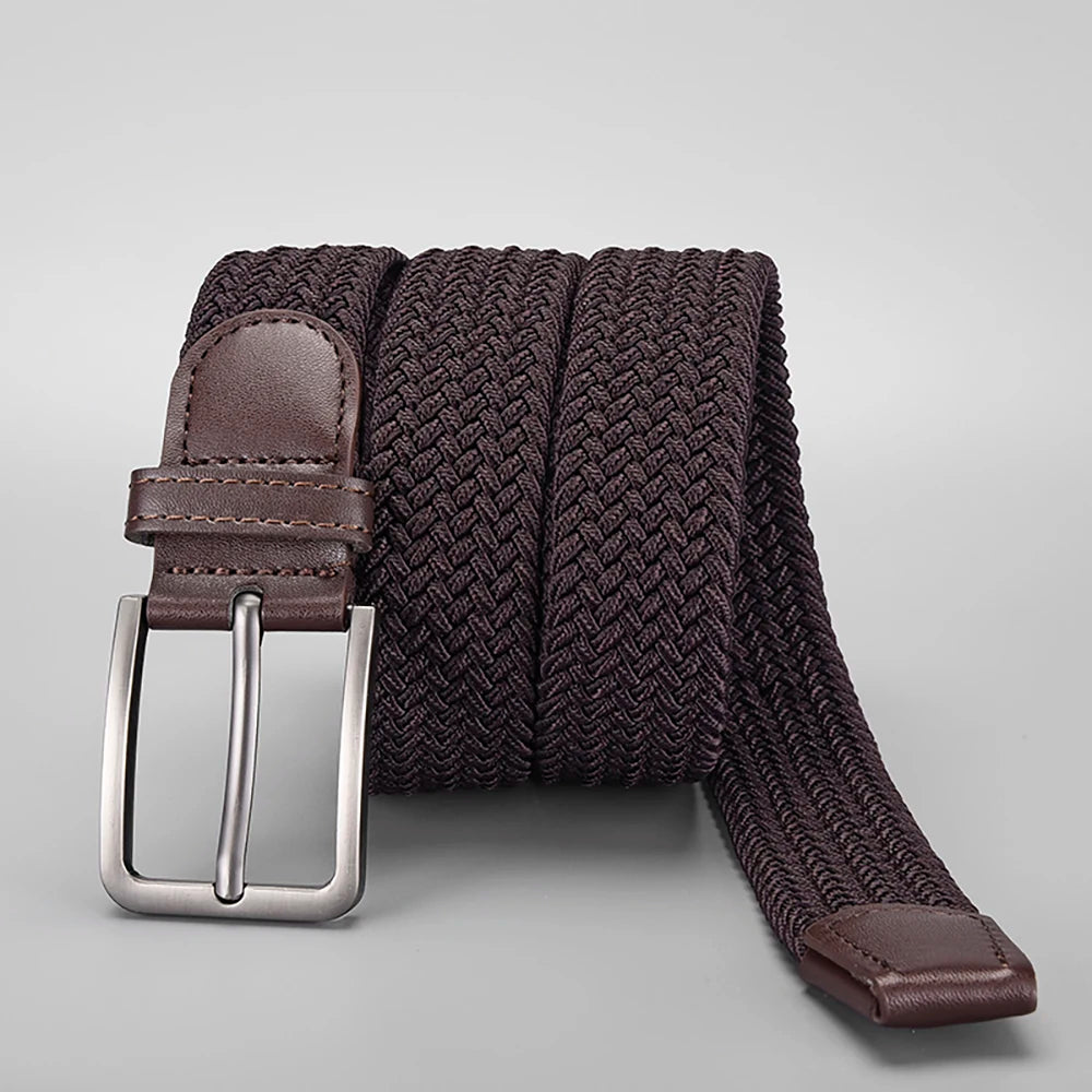 Men's Outdoor Adventure Stretch Belt Fashion Retro Casual Pants Shorts Simple Personalized Men's Tactical Belt
