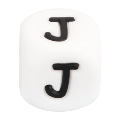 Lofca 100Pcs 12MM Silicone Letter Beads Silicone Beads Loose Beads Food Grade DIY Bracelet Necklace Pacifier Chain Accessories