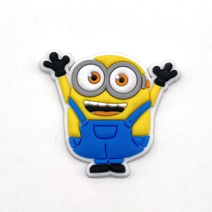 12-36Pcs Minion Cartoon Shoe Charms For Slides Sandals,PVC Shoe Decorations Accessories For Christmas Birthday Gift Party