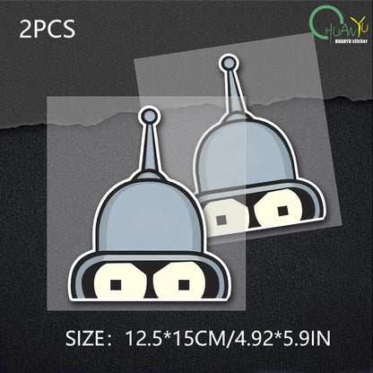 Bender-Face-Futurama's Sticker Cartoon Vinyl for Cars Trucks Laptops