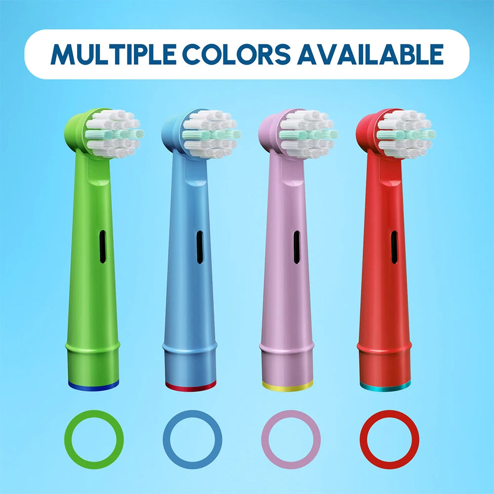 Electric Toothbrush Replacement Heads Compatible with Kids Oral B Braun Soft Bristles and Small Brush Heads for Sensitive Teeth