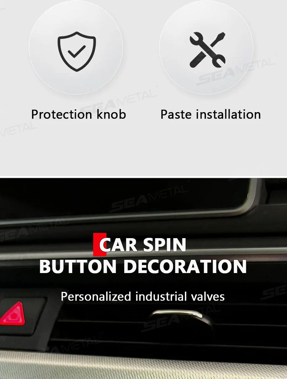 BLALION Fun Car Center Control 3D Valve Decoration Auto Interior Shift Knob Cover Air Conditioner Button Valve Switch Sticker
