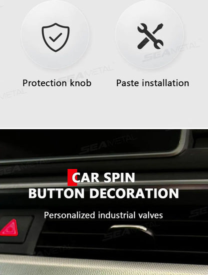 BLALION Fun Car Center Control 3D Valve Decoration Auto Interior Shift Knob Cover Air Conditioner Button Valve Switch Sticker