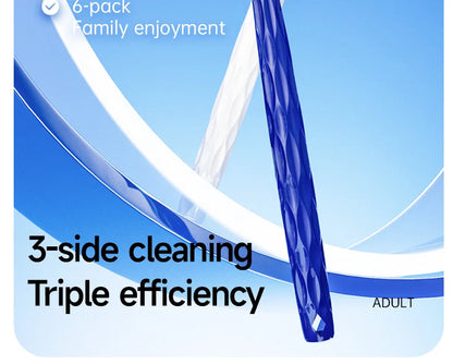 3D Manual Toothbrush 6pcs Three sided U-shaped Soft Toothbrush for Comprehensive Oral Cleaning for Adults, Men and Women, Coup