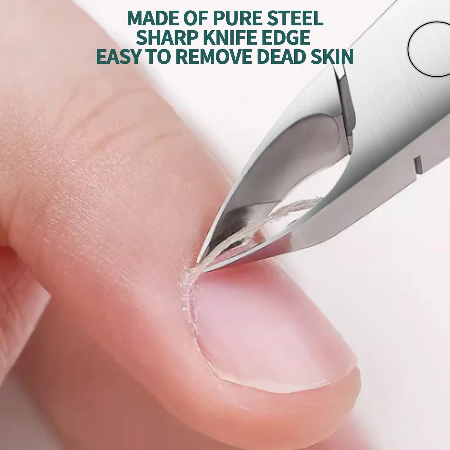 Nailpop Nail Cuticle Scissors Stainless Steel Manicure Pedicure Trimmer and Pusher Silver Dead Skin Scissor Nipper Clipper Tool