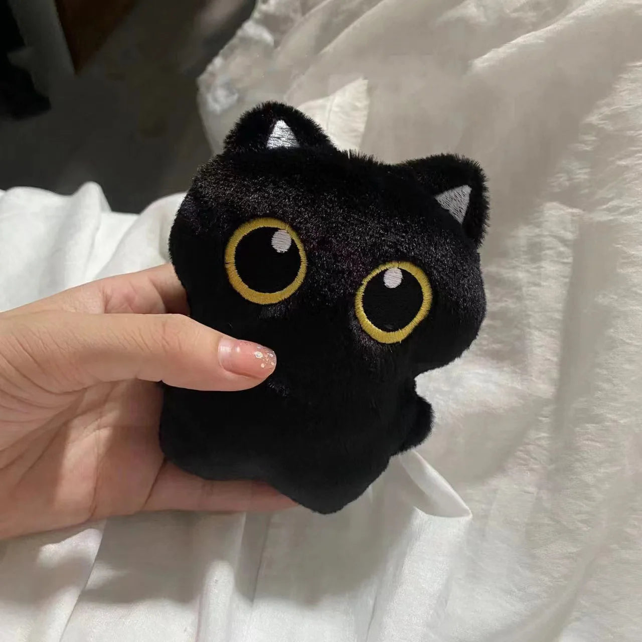 NEW Cute Black Cat Plush Toy Doll Small Pendant Cuddly Pillow Cushion Ins Black Cat Plush Toy Doll for Boy Girl Birthday Gifts