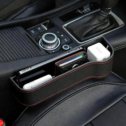 Car seat gap storage box, universal seat gap pocket organizer, fits mobile phone, keys, and cards