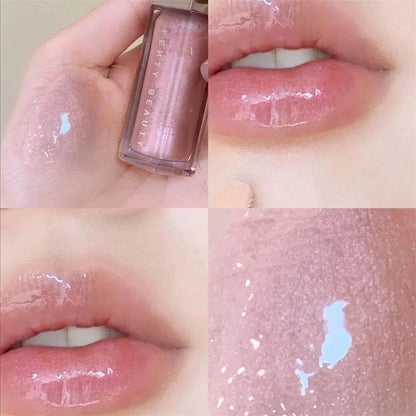 Fashionable and Fresh Fenty Beauty Lip Gloss Multi-color Shiny Transparent Liquid Lipstick Beginner Essential Lipstick Cosmetics
