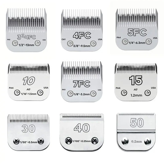 3F 4F 5F 7F 9# 10# 30# 40# 50# Professional Pet Dog Clipper Blade Fit Most Andis,Oster A5,wahl KM Clippers animals Clippers