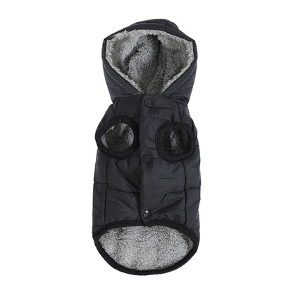 Warm Fleece Dog Coat Hoodie For Small Medium Dogs Winter Puppy Clothes Jacket With D-ring Thick Cozy Pug Dachshund Parka Costume