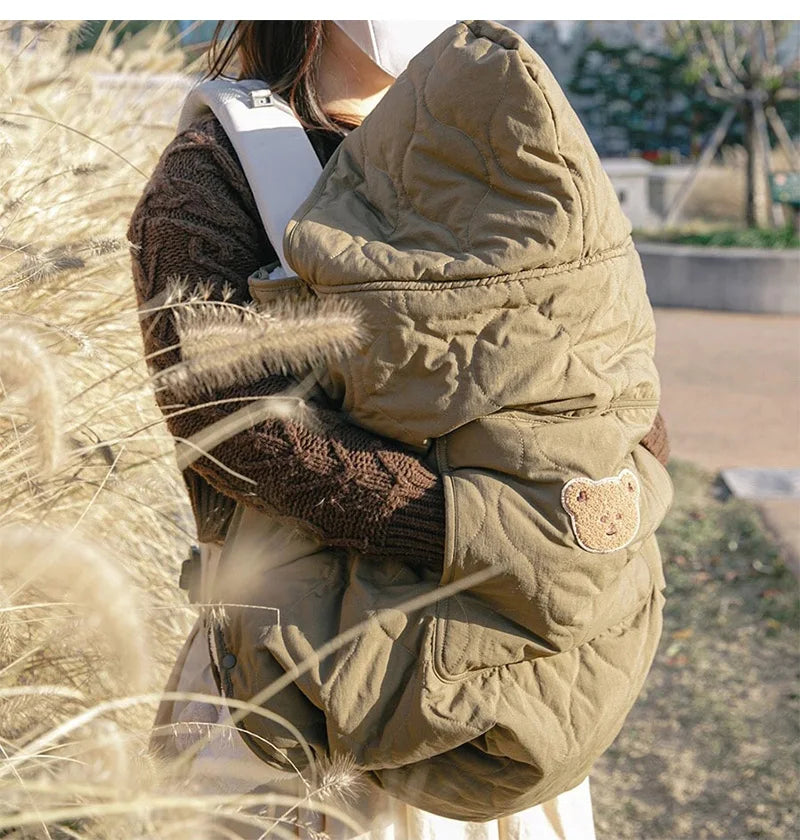 Hooded Blanket for Baby Stroller Newborn Swaddle Wrap Warm Baby Carrier Sling Cover Infant Cloak Cape Sleeping Quilt 80*85cm