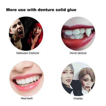 Molded Resin - Party temporary teeth decoration, DIY role-playing, temporary restoration model, Halloween vampire Molten clay