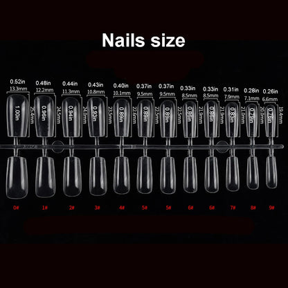 24pcs/set short square fake nails for women girls faux ongles fashion glitter geometric flowers design press on false nail kit