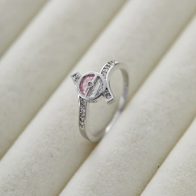 1 Pc Delicate Synthetic Zircon Ring Fashionable and Suitable for Birthday Gift Rings, Suitable for All Seasons