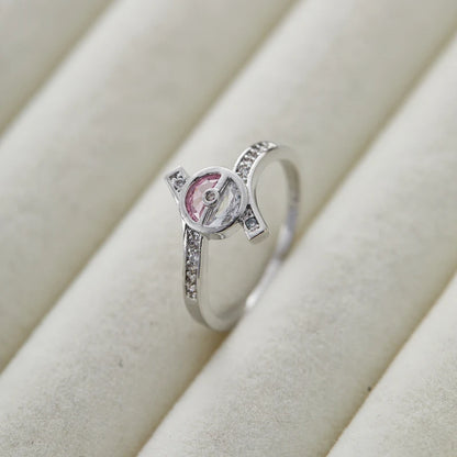 1 Pc Delicate Synthetic Zircon Ring Fashionable and Suitable for Birthday Gift Rings, Suitable for All Seasons