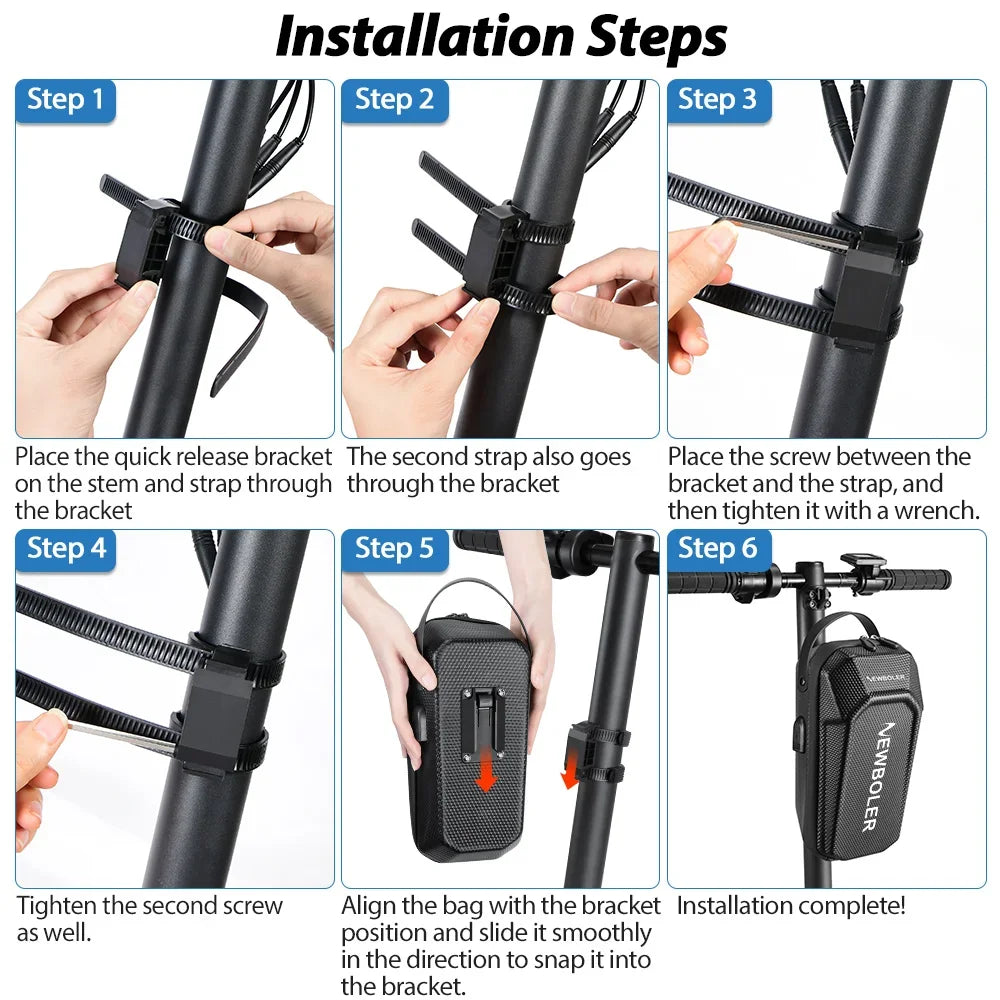 NEWBOLER 3L/5L Electric Scooter Bag Accessories Electric Vehicle Bag With USB Port Waterproof Scooter Front Bag Bike Bag