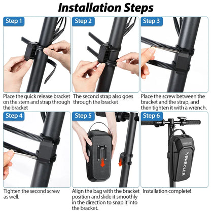 NEWBOLER 3L/5L Electric Scooter Bag Accessories Electric Vehicle Bag With USB Port Waterproof Scooter Front Bag Bike Bag