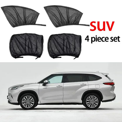 2 or 4pcs screen window set premium window sunshade breathable mosquito net for front and rear windows, UV protection Accessorie